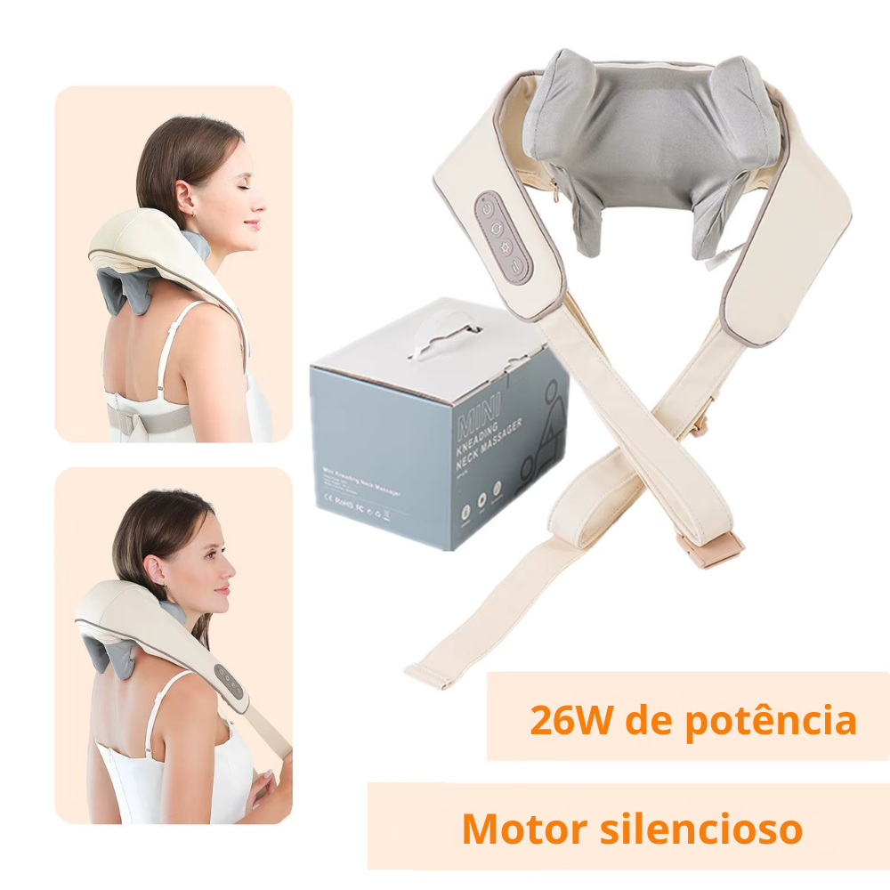 Massageador Elétrico para Pescoço e Ombros – Alívio da Tensão e Sono Mais Profundo