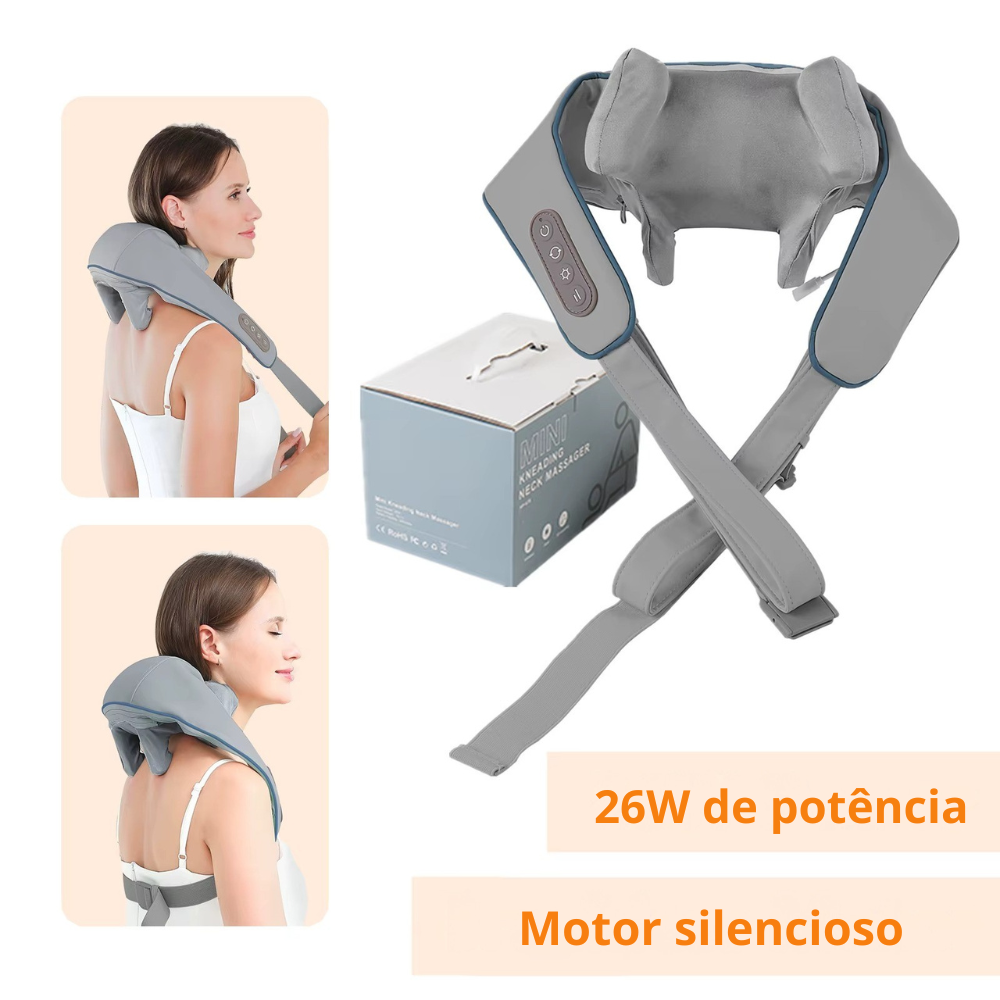 Massageador Elétrico para Pescoço e Ombros – Alívio da Tensão e Sono Mais Profundo