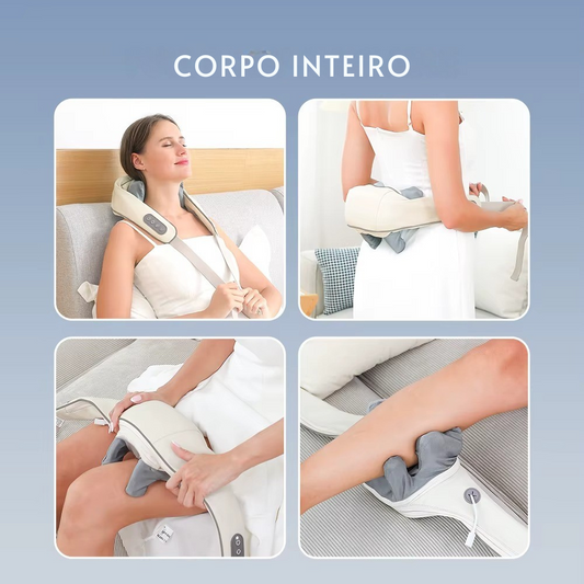 Massageador Elétrico para Pescoço e Ombros – Alívio da Tensão e Sono Mais Profundo