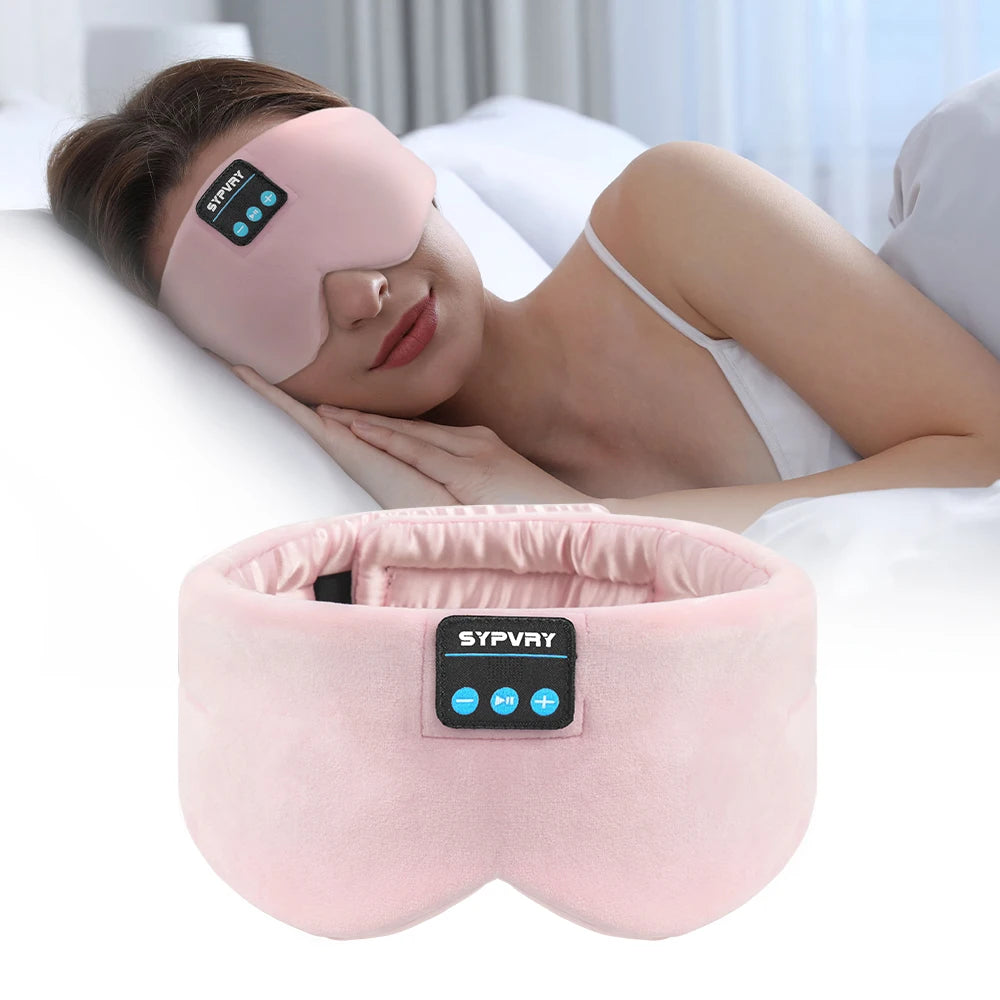 Máscara de Dormir com Fones Bluetooth – Conforto, Escuridão e Música para um Sono Profundo