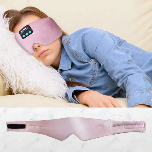 Máscara de Dormir com Fones Bluetooth – Conforto, Escuridão e Música para um Sono Profundo