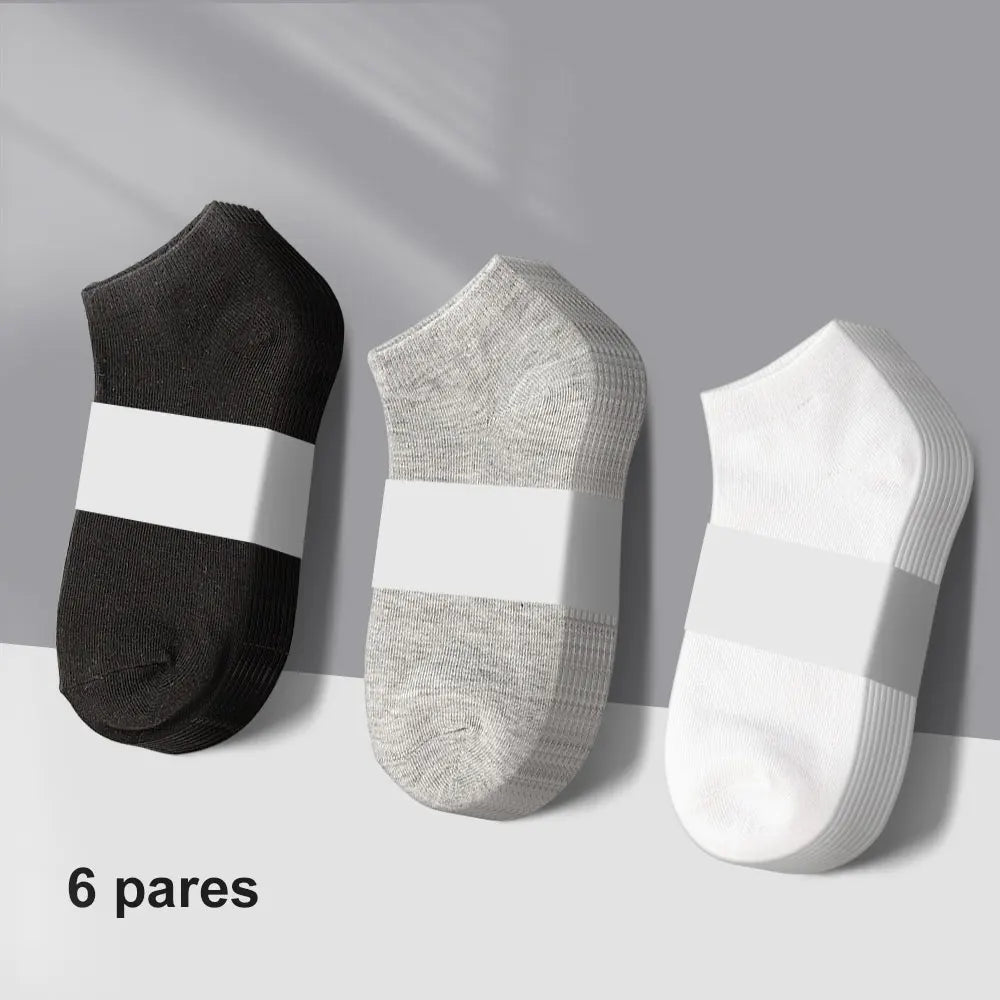Kit com 12 Pares de Meias Masculinas – Corte Baixo e Conforto Anatômico