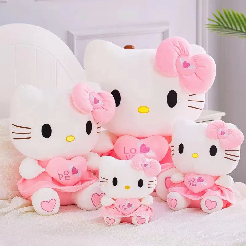 Pelúcia Hello Kitty Sanrio (30–55cm) – Fofa, Macia e Perfeita para Presentear